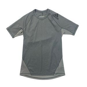 Adidas Alphaskin T Shirt Men M Medium Gray Fitted Stretch Climacool Gym Training